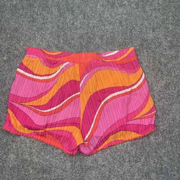 Trina Turk Pink and Orange Patterned Women Shorts - Picture 9 of 10
